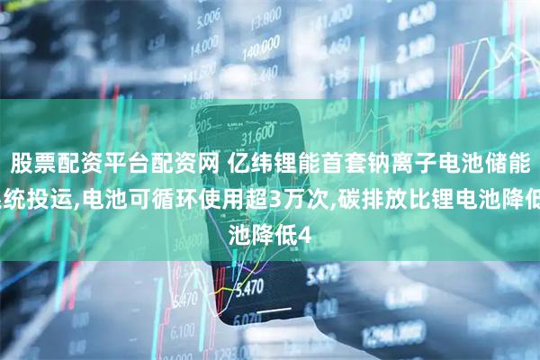 股票配资平台配资网 亿纬锂能首套钠离子电池储能系统投运,电池可循环使用超3万次,碳排放比锂电池降低4