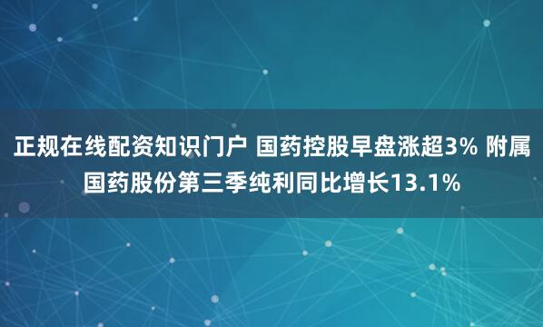 正规在线配资知识门户 国药控股早盘涨超3% 附属国药股份第三季纯利同比增长13.1%